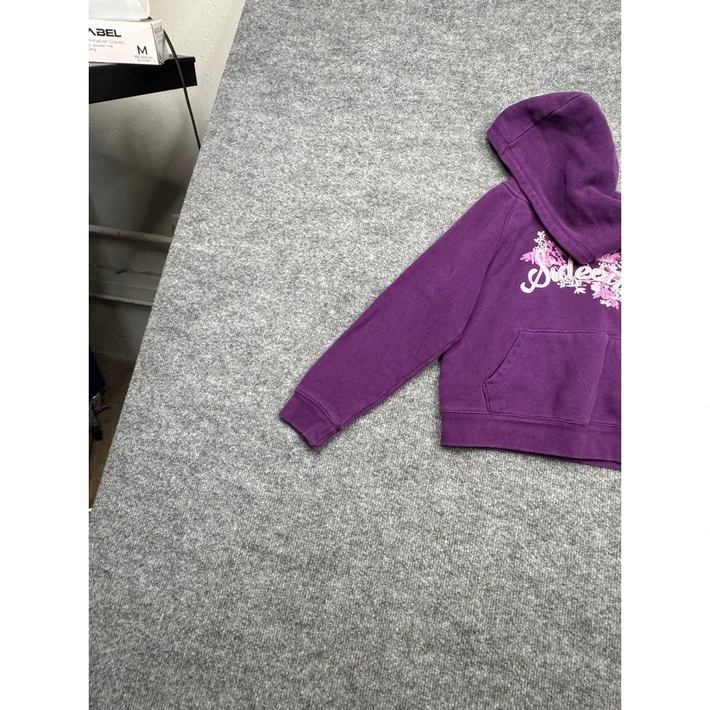 Sideout Girls Purple‎ Floral Graphic Pullover Hoodie Sweatshirt Kids Large 12/14